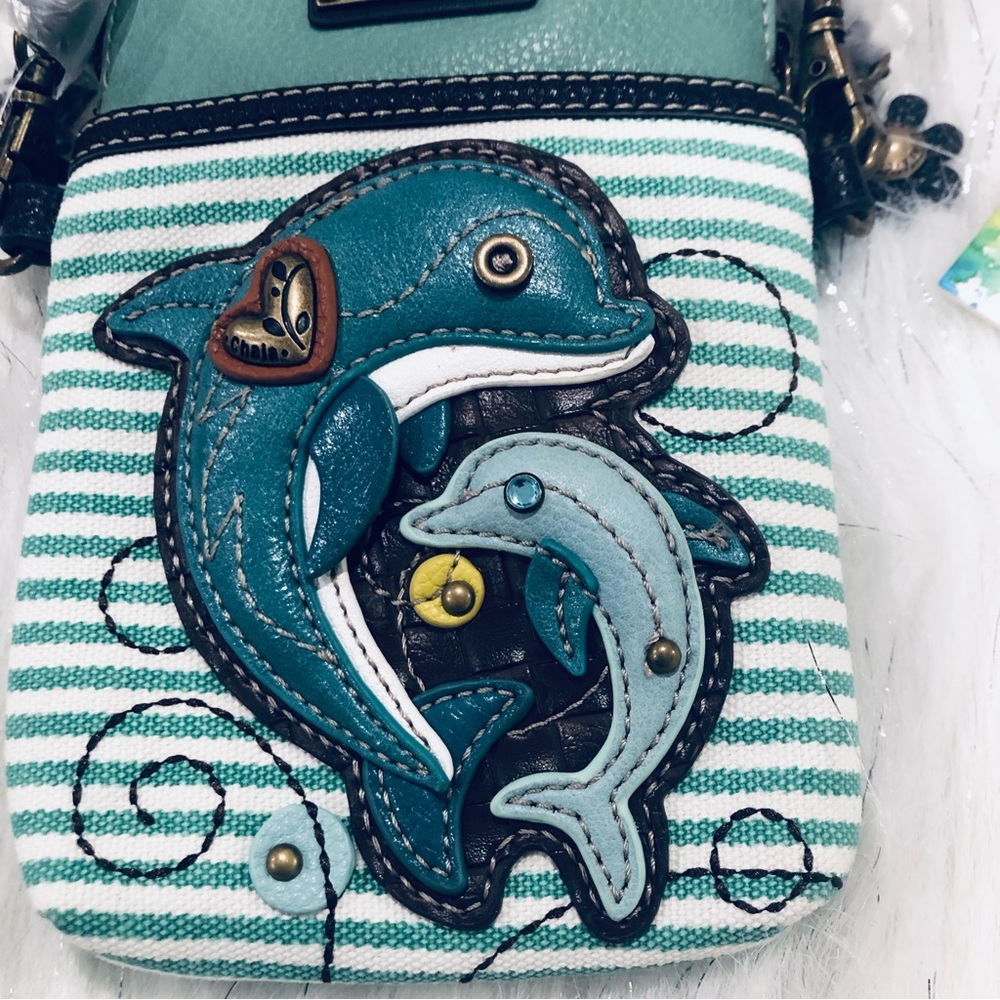CHALA CELL PHONE CROSSBODY DOLPHINS BAG - Picture 3 of 8